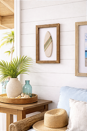 Quadro Prancha Verde Decoração Náutica de Parede