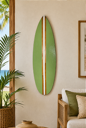 Prancha Náutica Verde 100cm Decoração de Parede em Madeira
