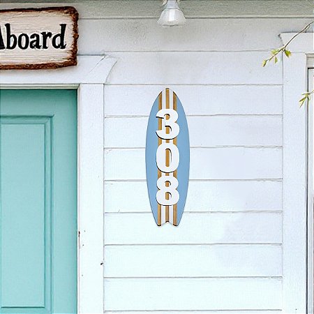 Prancha com Número Residencial Personalizado - Número para Casa de Praia