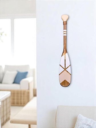 Remo Decorativo Bege 55 cm Decoração de Parede em madeira para Casa de Praia