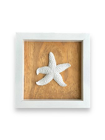 Quadro Estrela Branca de Resina Decoração Náutica de Parede