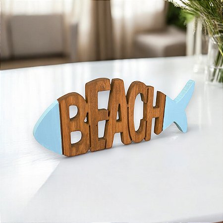 Enfeite Beach Azul Pastel Decoração Náutica de Mesa