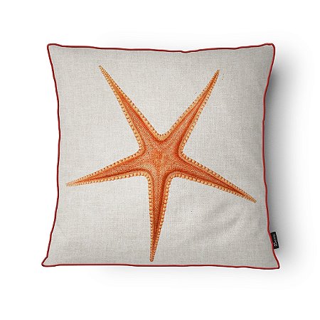 Almofada Náutica Estrela do Mar Laranja  45x45 cm