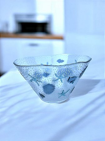 Bowl Acrílico Fundo do Mar Decoração Náutica Praia