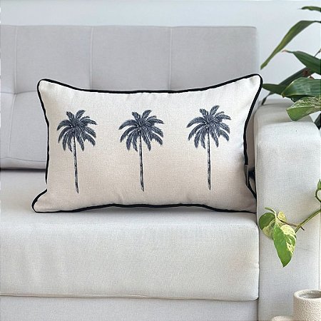 Almofada Tropical Três Coqueiros em Linhão 45x30
