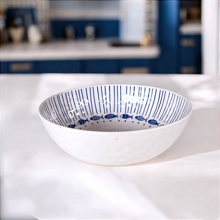 Saladeira Peixinhos em Melamina 3000ml - 28x10 cm