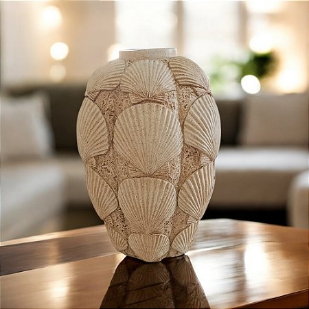 Vaso Texturizado Conchas 23x15x15