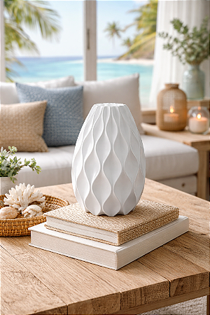 Vaso Decorativo 3D em Cerâmica 28x18x18