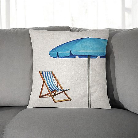 Almofada Náutica Guarda-sol e Cadeira em Linho 45x45