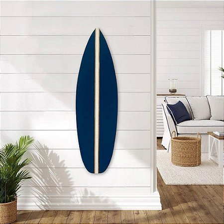 Prancha Náutica Azul Marinho 130cm Decoração de Parede em Madeira