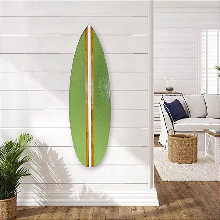 Prancha Náutica Verde 130cm Decoração de Parede em Madeira
