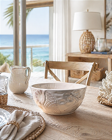 Saladeira Náutica Branca em Melamina 12x25 cm