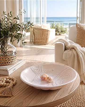 Travessa Náutica Branca em Melamina 7,5x36 cm