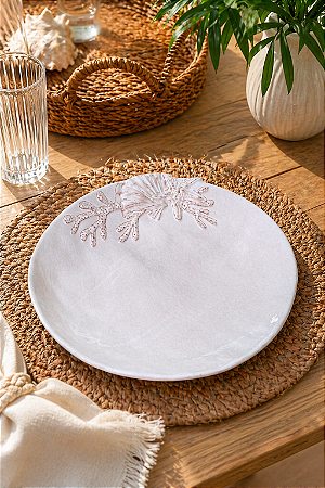 Prato Náutico Branco em Melamina 3x23,5x23,5 cm