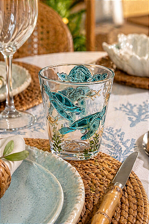 Copo Náutico Tartaruga em Acrílico 500ml 12x10x10 cm