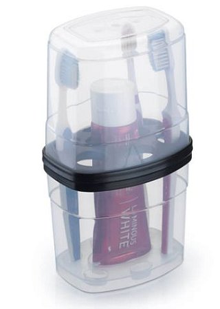 Porta escova de dente com tampa Nitronplast