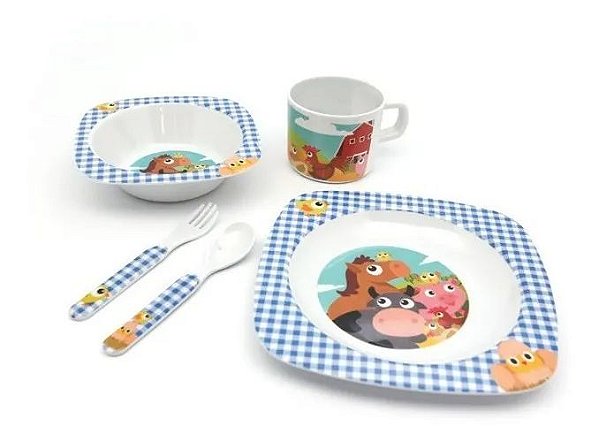 Jogo Melamine fazendinha Yazi