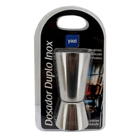 Dosador duplo para bebidas Inox 25/50ml Yazi