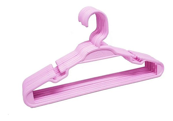 Cabide infantil Rosa com 5 unidades Amilplast