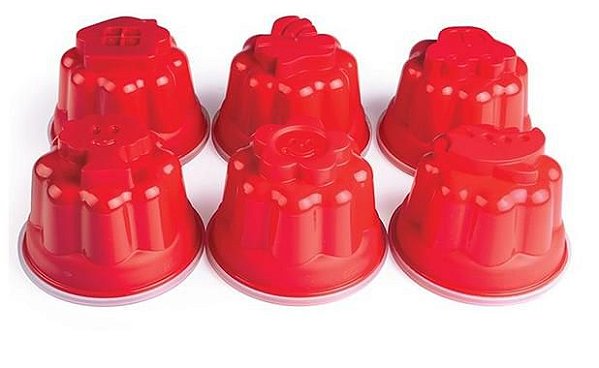 Forma para gelatina com 6 peças Plasutil