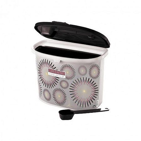 Pote para café e filtro com colher medidora Plasutil