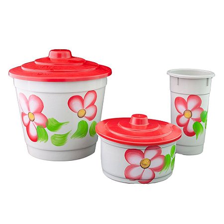 Kit de Pia Decorado com 3 peças Amilplast