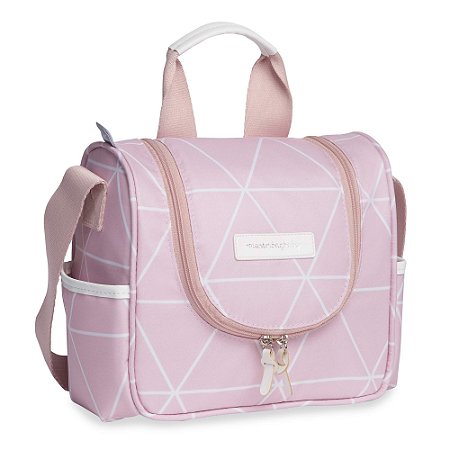 Frasqueira Térmica Emy Masterbag Manhattan Rosa/Branco