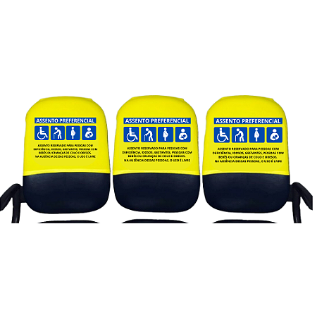 Capa cadeira Preferencial kit c/ 10 capas de cadeira