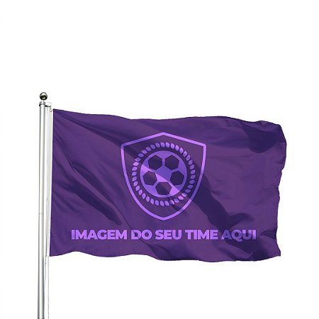 Bandeira time de futebol personalizada com seu escudo
