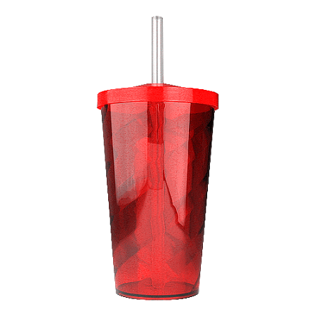 Copo Acrílico 500ml com Canudo Personalizado
