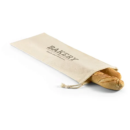 Sacola para Pão em Algodão 100% Personalizada – Brinde Natural e Reutilizável