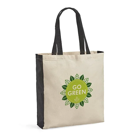 Sacola de Algodão 37x41 com Alça Longa e Dupla Cor – Personalização com Sua Logo