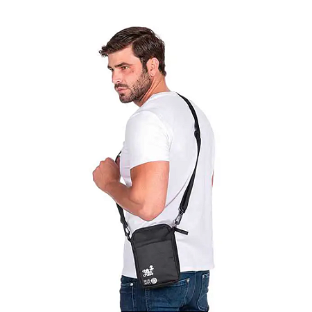 Shoulder Bag Personalizada com Alça Tiracolo e Porta-Cartão – Brinde Prático e Estiloso