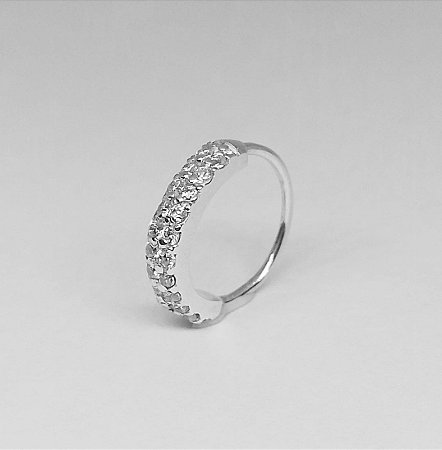 Piercing Argola cravejada 10mm Torção - Prata 925
