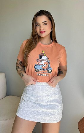 CROPPED SNOOPY TAM.U - SALMÃO