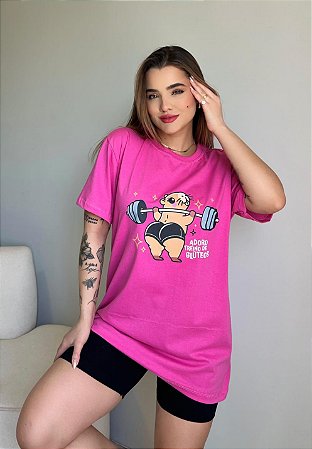 ADORO TREINO DE GLÚTEO (MAX TSHIRTS)- ROSA