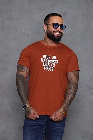 DEUS EU NÃO POSSO (CAMISETA) - TERRA COTA