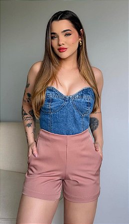 BERMUDA BARBIE LIPO (ALFAIATARIA) - CASTANHO