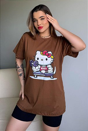 MAX TSHIRT HELLO KITTY- MARROM