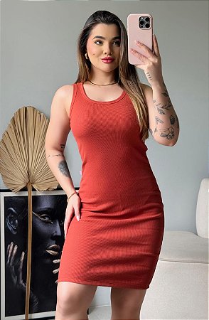 REGATA VESTIDO (RIBANA CANELADO) - TERRA COTA