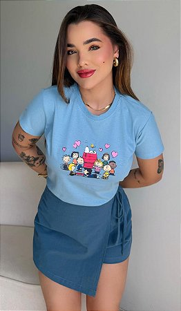 TURMA DO SNOOPY- AZUL CLARO