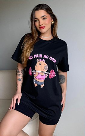 MAX TSHIRT CAPIVARA NO PAIN- PRETA