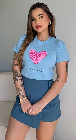 HEART MÃE É TUDO- AZUL CLARO