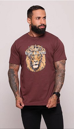 (CAMISETA) LEÃO DE JUDÁ - MARROM