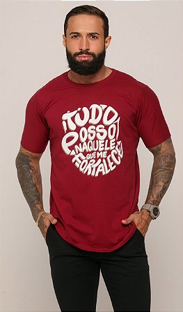(CAMISETA) TUDO POSSO NAQUELE - MARSALA