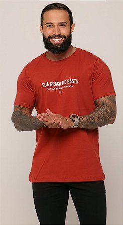 (CAMISETA) TUA GRAÇA ME BASTA- TERRA COTA