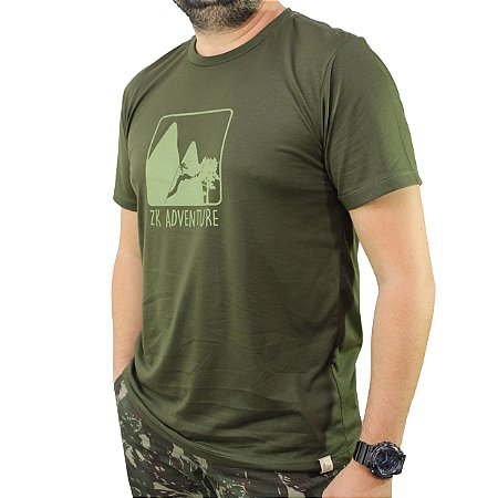 Camiseta Zk Adventure Estampa Verde Masculina