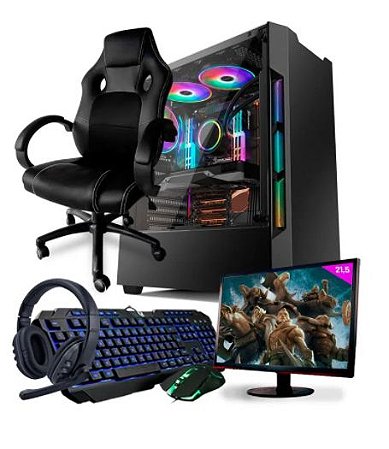 Pc Gamer Completo Neologic Start NLI81840 AMD 3000G 8GB (Radeon Vega 3 Integrado) 1TB + Cadeira Gamer