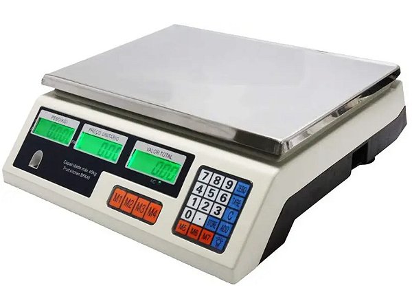 Balança Digital Mercado 40kg Com Marcador De Preço Bivolt