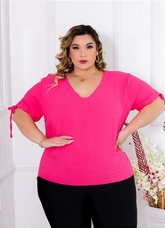 Blusas femininas de hot sale tecido plus size